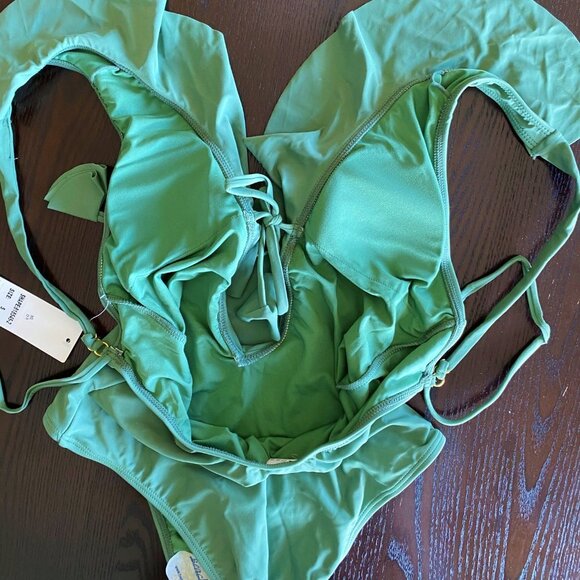 Beach Joy Bikini One Piece Swimsuit Bikini - Wmn’s Small - NWT - Green - Picture 3 of 8